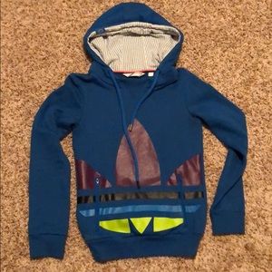 Cool adidas hoodie with seersucker hood